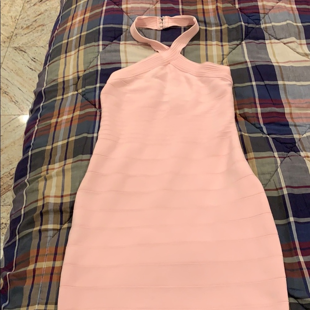 BLUSH PINK Choker FOREVER 21 Halter Dress